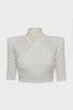MELANIE CROP TOP OFF WHITE
