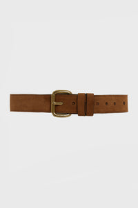 POWER LEATHER BELT BROWN