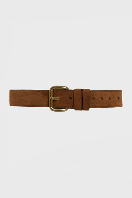 POWER LEATHER BELT BROWN