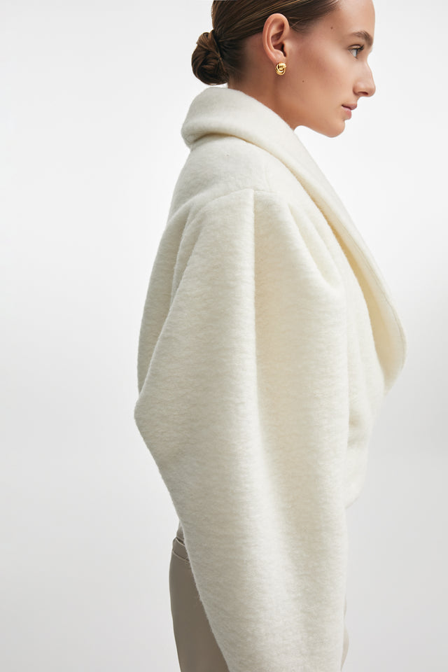 CHER CROPED JACKET ECRU