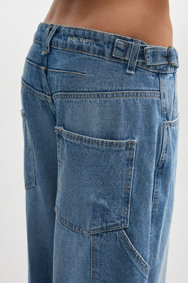 JEANIE DENIM TROUSERS BLUE