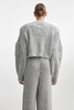 DONNA KNITTED CROPPED BLOUSE GREY
