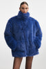 SALLY FUR JACKET BLUE
