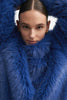 SALLY FUR JACKET BLUE