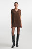 BASIC KNITTED VEST M/W BROWN
