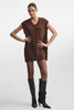 BASIC KNITTED VEST M/W BROWN