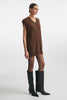 BASIC KNITTED VEST M/W BROWN