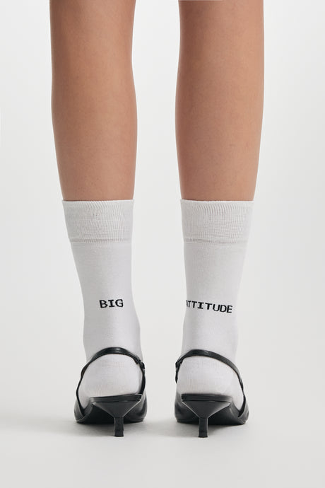 BIG ATTITUDE SOCKS WHITE