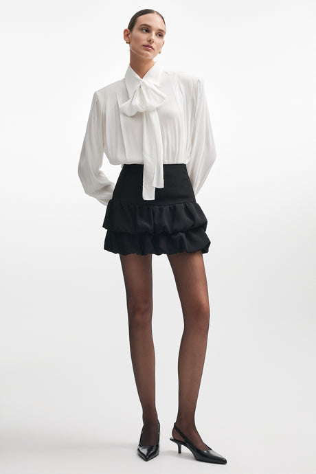SIREN BALLOON MINI SKIRT BLACK