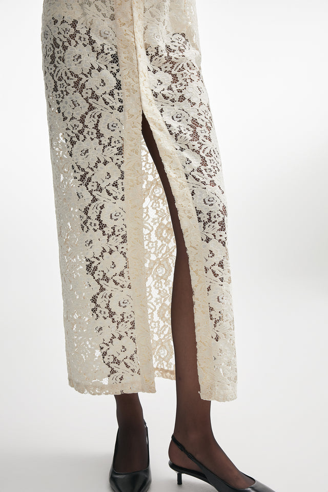 LACER MAXI DRESS ECRU