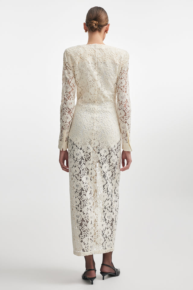 LACER MAXI DRESS ECRU