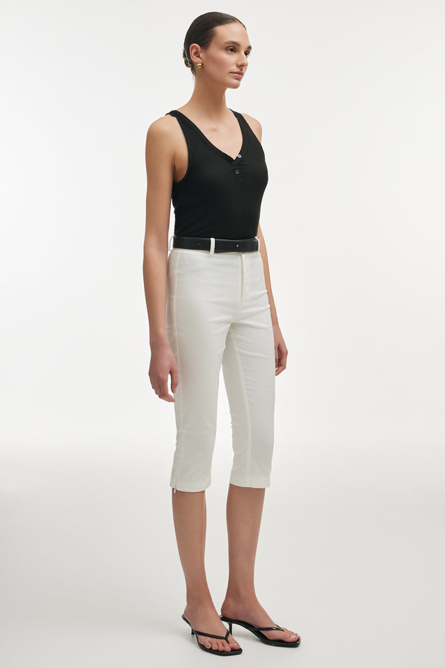 LOLITA CAPRI TROUSERS WHITE