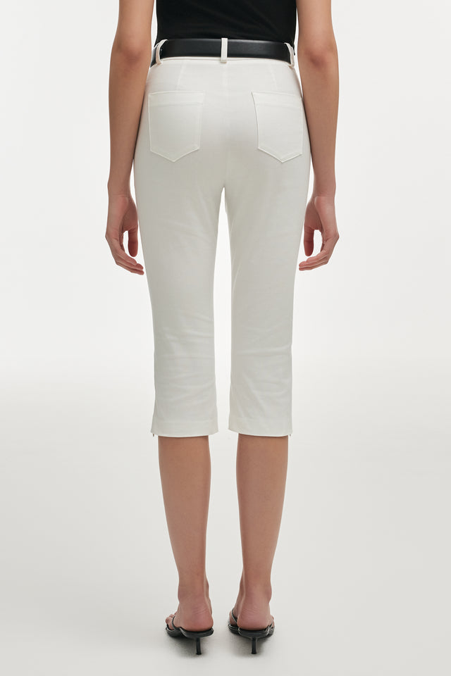 LOLITA CAPRI TROUSERS WHITE