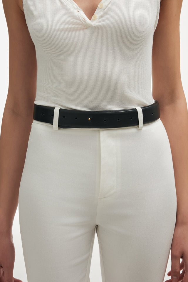 THEA LEATHER BELT BLACK