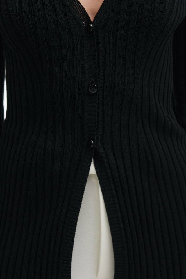 FEMME KNITTED CARDIGAN BLACK