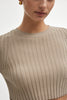 FEMME KNITTED CROP TOP GREY