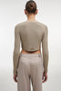 FEMME KNITTED CROP TOP GREY