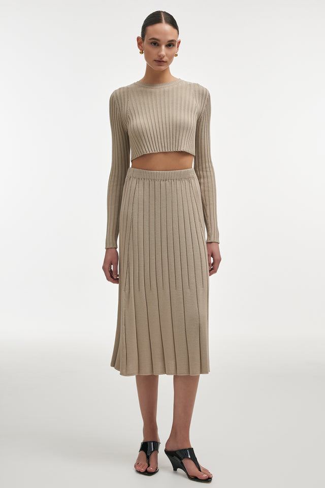 FEMME KNITTED SKIRT GREY