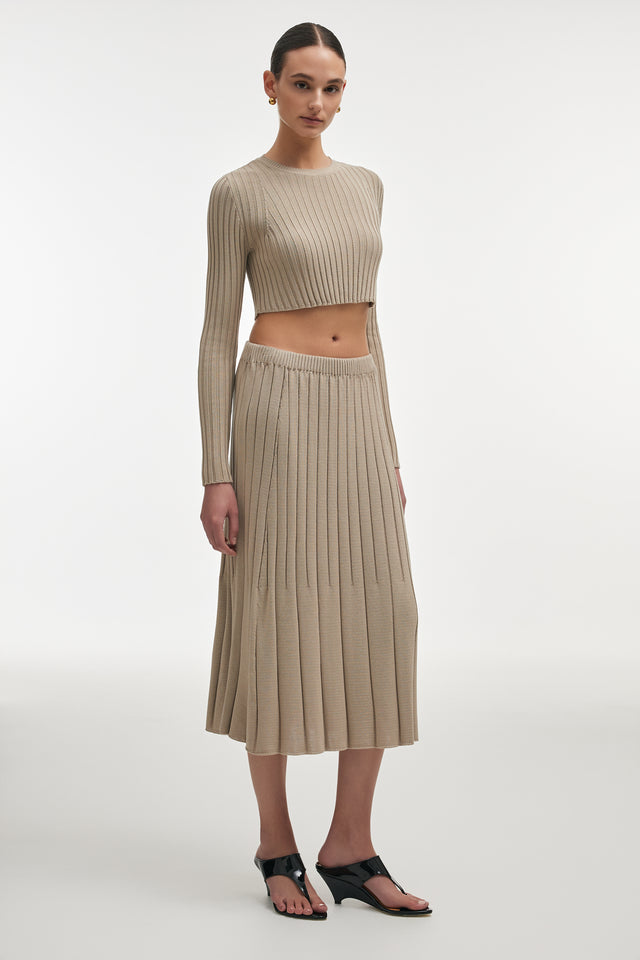 FEMME KNITTED SKIRT GREY