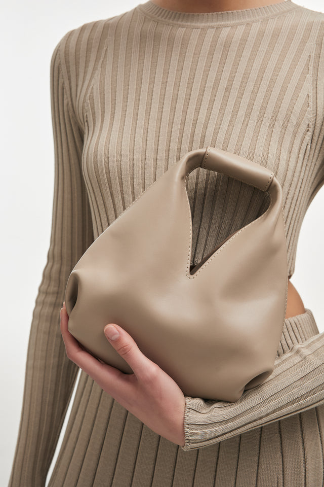 SIENA LEATHER BAG GREIGE