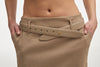 THEA LEATHER BELT GREIGE