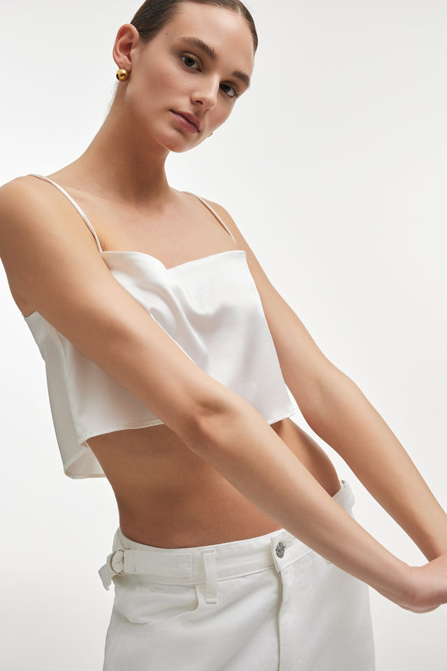 NAIA CROP TOP WHITE