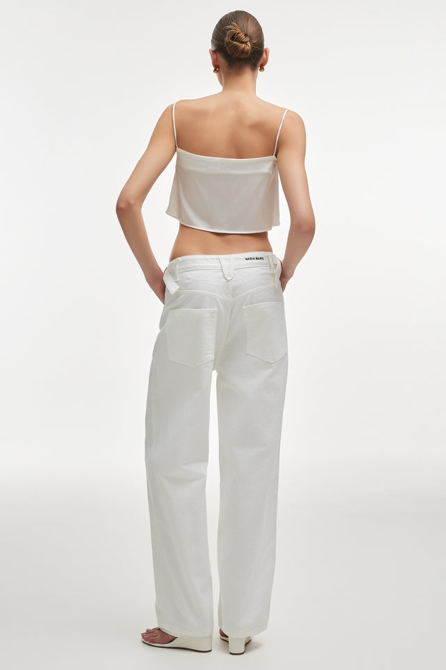 TAYLOR DENIM TROUSERS OFF WHITE - PRE-ORDER ITEM