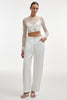 VEIL CARDIGAN TOP WHITE