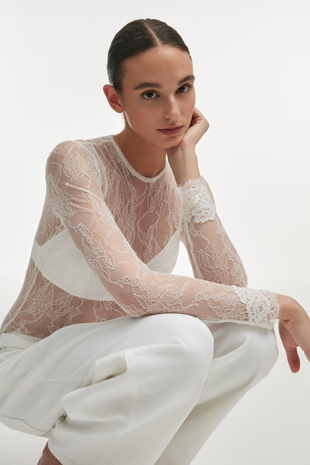 VEIL BODYSUIT WHITE