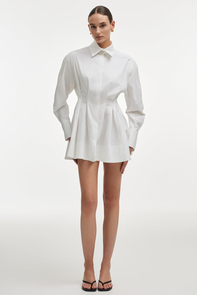 ROSE SHIRT DRESS WHITE
