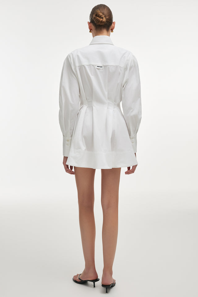 ROSE SHIRT DRESS WHITE