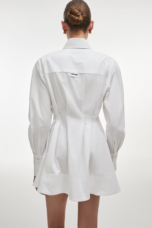 ROSE SHIRT DRESS WHITE