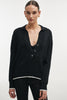 LAUREN KNITTED BLOUSE BLACK/WHITE