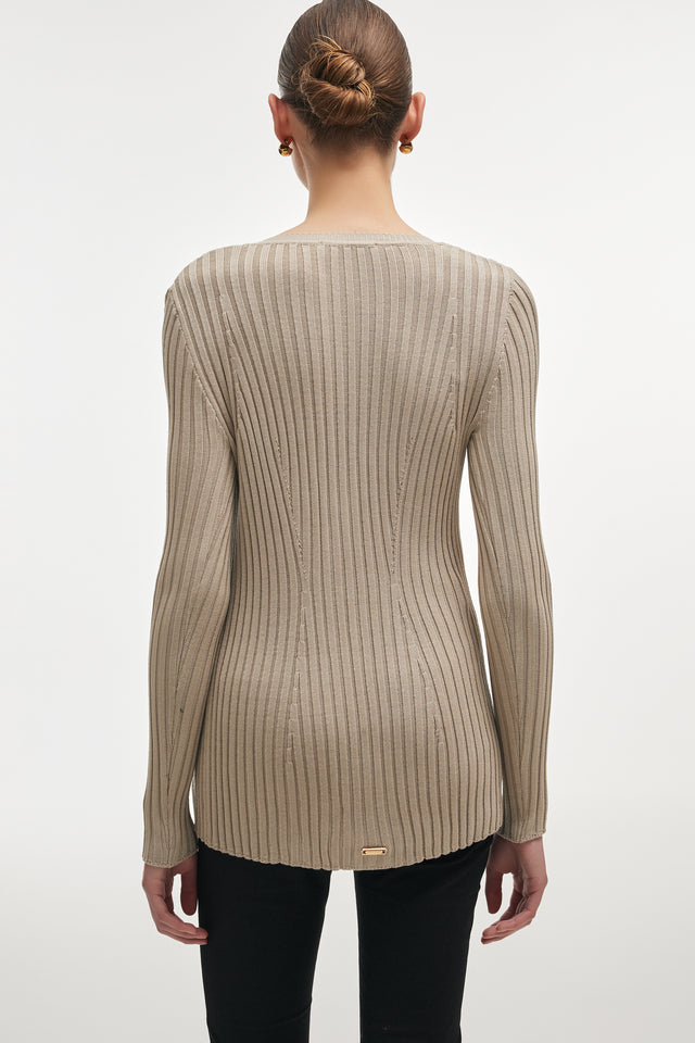 FEMME KNITTED CARDIGAN GREY
