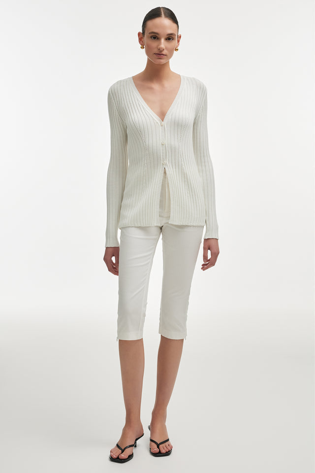 FEMME KNITTED CARDIGAN WHITE