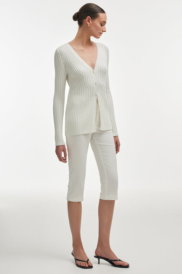 FEMME KNITTED CARDIGAN WHITE