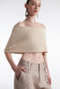 FINE LINE KNITTED TOP BEIGE