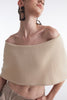 FINE LINE KNITTED TOP BEIGE
