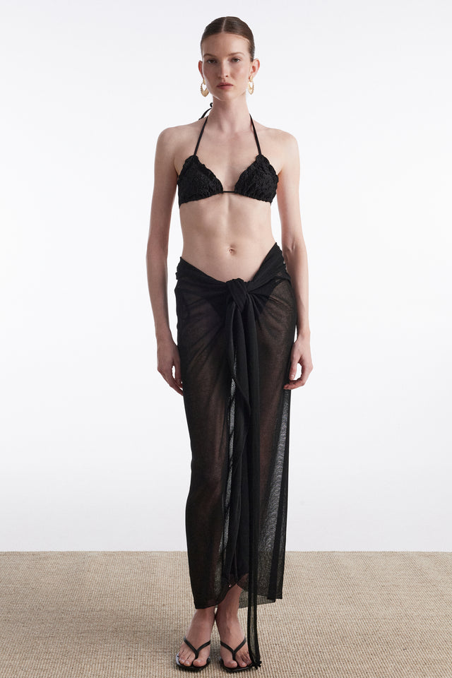 No.26 KNITTED SARONG BLACK