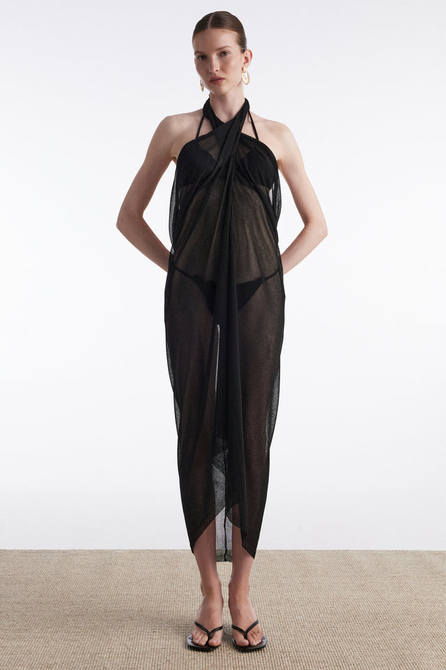 No.26 KNITTED SARONG BLACK
