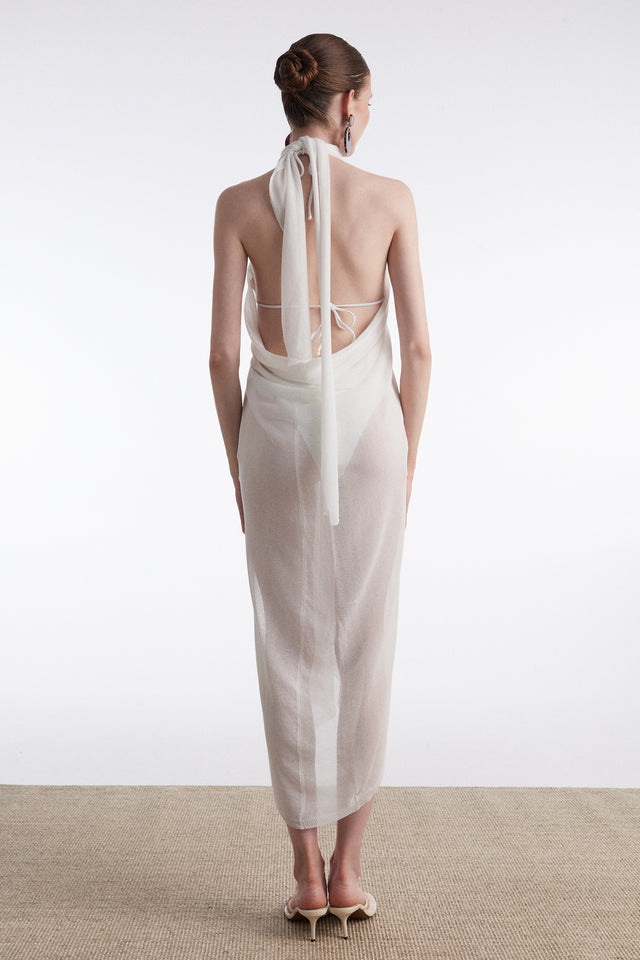 No.26 KNITTED SARONG WHITE