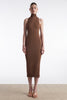 No.26 KNITTED MIDI DRESS BROWN
