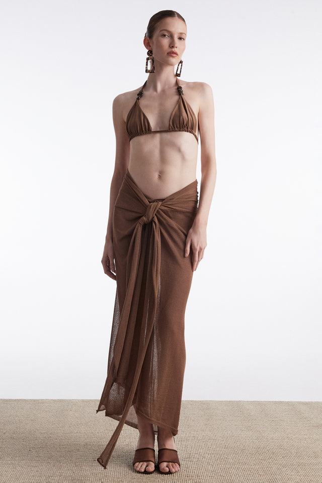 No.26 KNITTED SARONG BROWN