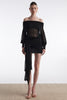 No26 KNITTED MINI DRESS BLACK