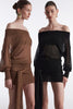 No26 KNITTED MINI DRESS BLACK