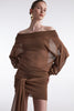 No26 KNITTED MINI DRESS BROWN
