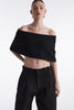 FINE LINE KNITTED TOP BLACK
