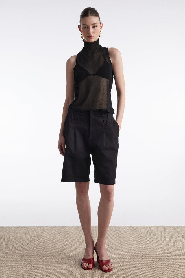 No.26 KNITTED TOP BLACK