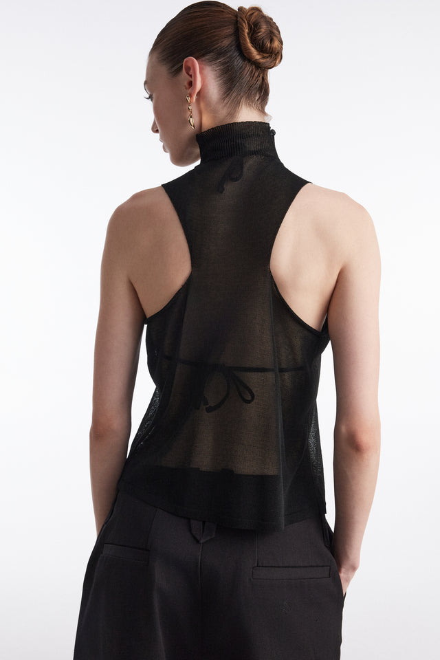 No.26 KNITTED TOP BLACK