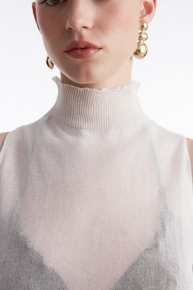 No.26 KNITTED TOP WHITE